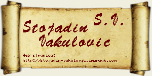 Stojadin Vakulović vizit kartica